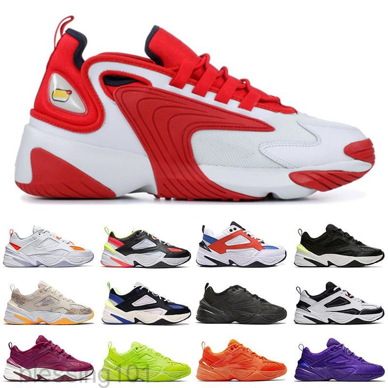 2020 Zoom M2K Men Casual Shoes Women Tainers 2K Tekno 2000 Triple Black  White Dark Grey Designer Sports Sneakers Shoes BT11 From Blessing101,  $35.88 | DHgate.Com