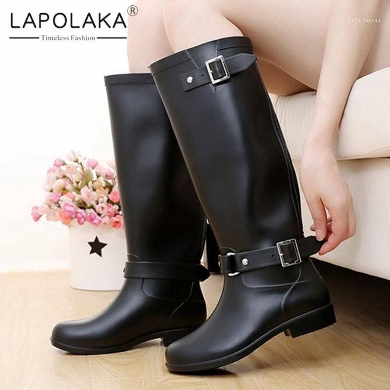 Acheter Lapolaka 2021 Mode Bottes Moto Bottes Femmes Chaussures En Vente Chaussance Cosil Tendance Tendance Tour De Pluie Impermeable Genou High Riding Boot1 De 45 31 Du Mingchaozhu Fr Dhgate Com