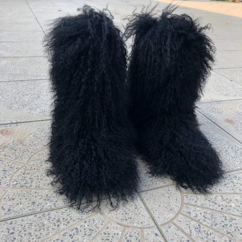 mongolian lamb boots