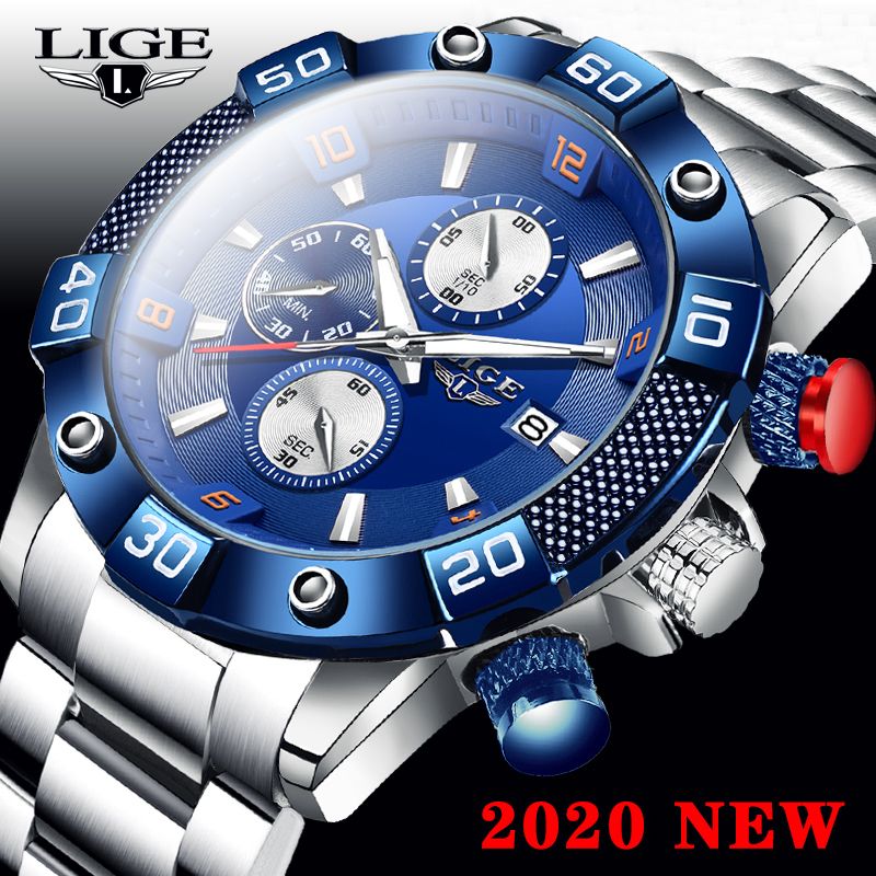 2021 Relogio Masculino Nieuwe Lige Mode Heren Horloges Top Merk Luxe  Polshorloge Mannen Quartz Klok Blauwe Waterdichte Chronograaf Reloj  Lj201119 Van Jiao07, 23,47 € |DHgate
