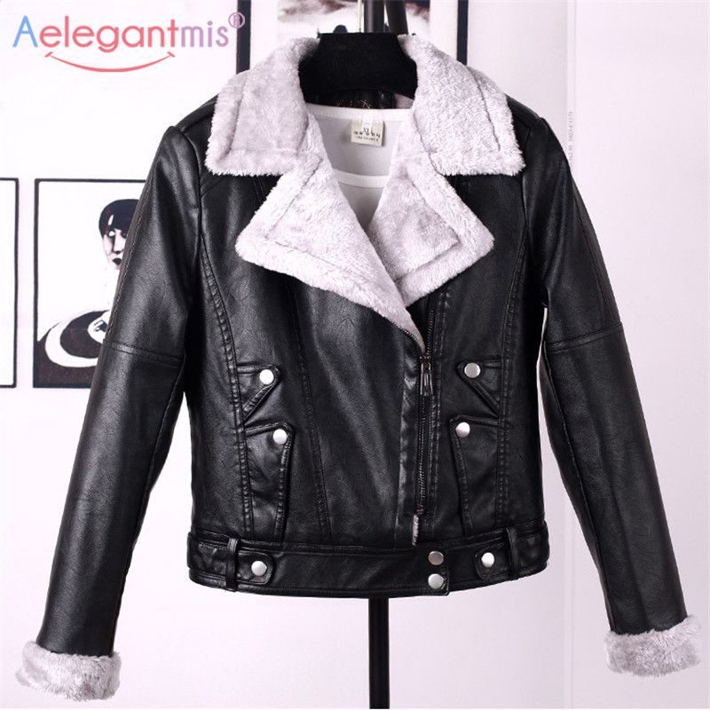 short leather jacket ladies