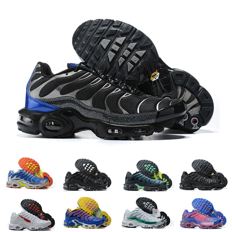 New Original NIKE Air Max Plus Tn Air Sole Cushioning Running Shoes Men's Comfortable Cross 