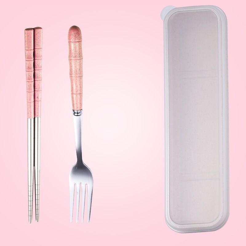 Pink Fork + Chopsticks