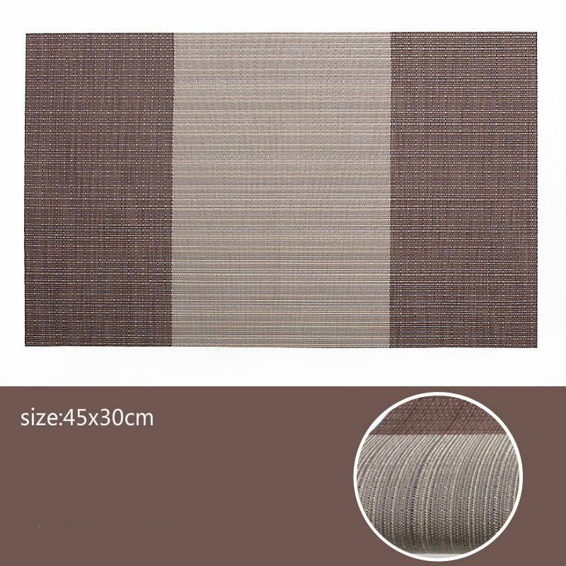 HomeSense PVC Bamboo Grain Placemats Non Slip Dining Table Mats For