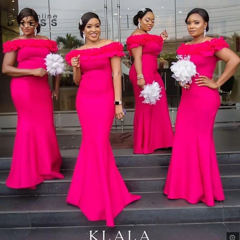 New Fuchsia Mermaid Bridesmaid Dresses ...