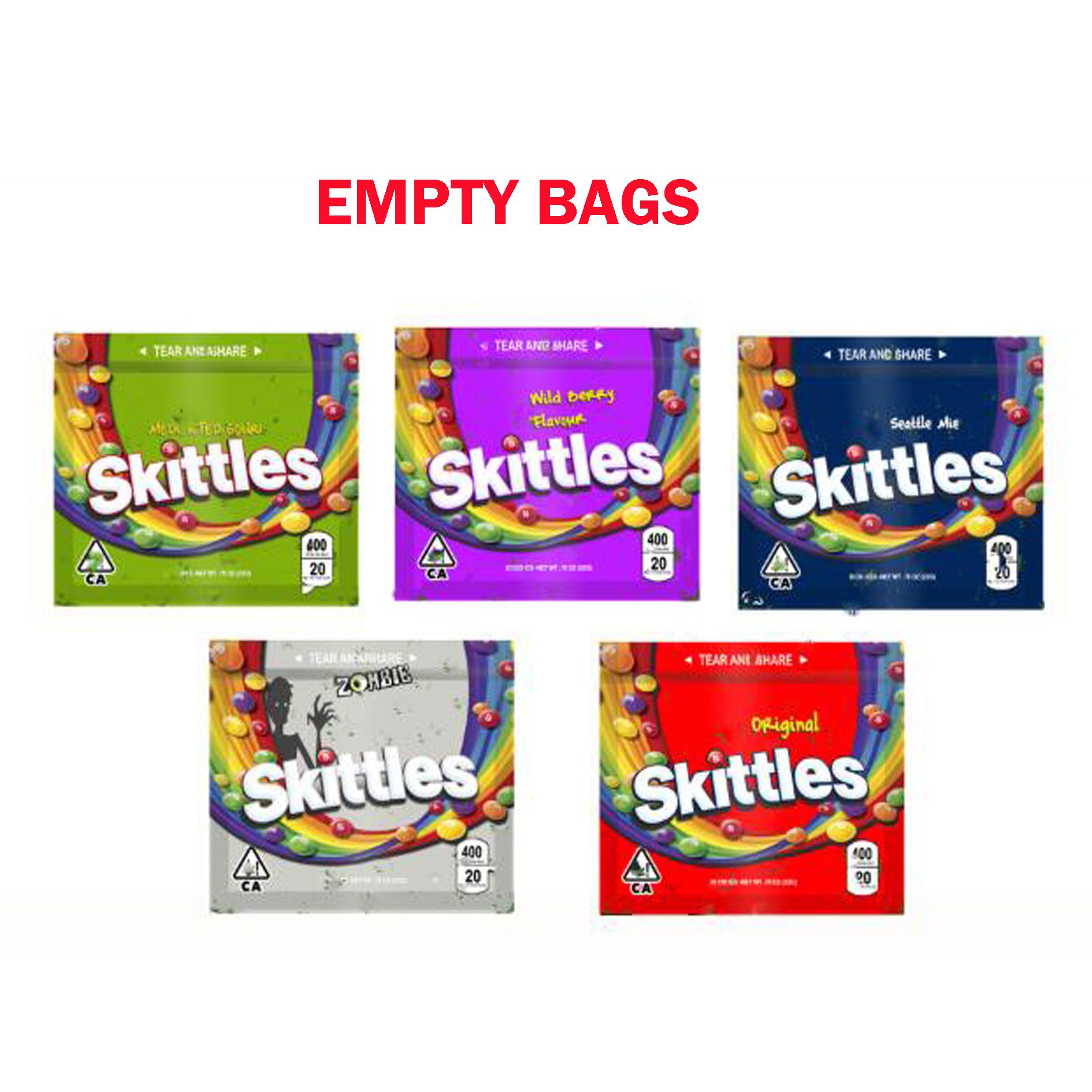 Empty Skittles Bag Dicated Sour Rainbow Gummy Candy Bags Original Seattle Mix ZOMBIE Rainbow Skittles Candy From Vapeopen, $0.06 | DHgate.Com