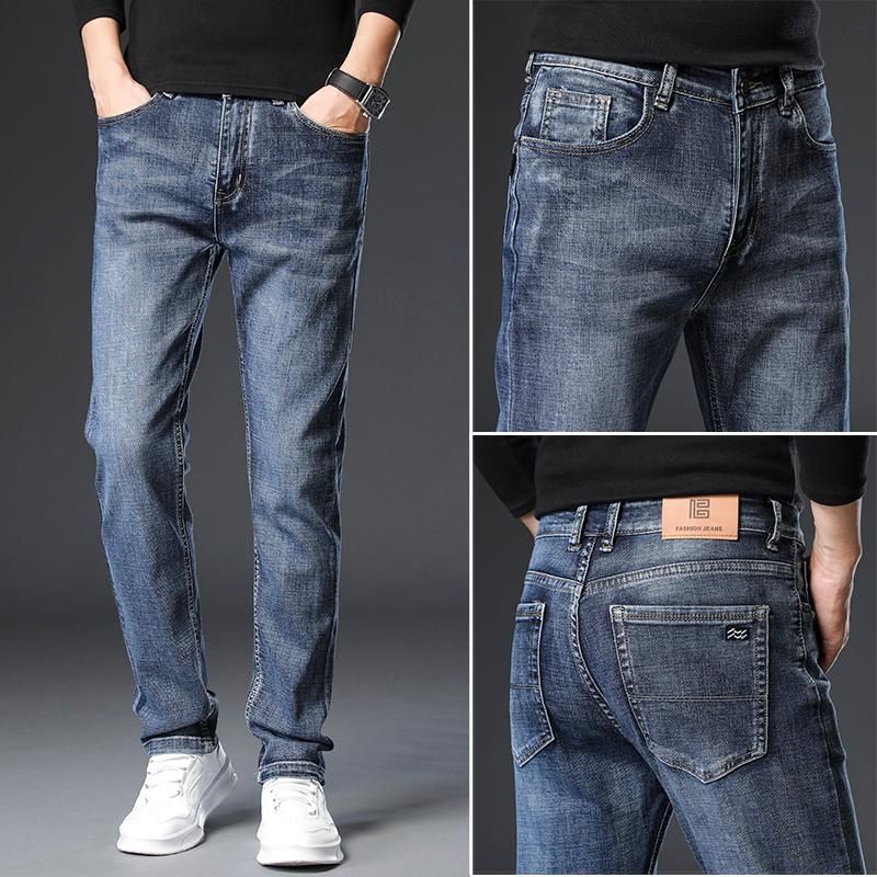 Koop Heren Jeans 2021 Lente En Herfst Mode Jeugd Rechte Slanke Stretch Denim  Broek Merk Stijl Broek Maat 28 40 Goedkoop | Snelle Levering En Kwaliteit |  Nl.Dhgate