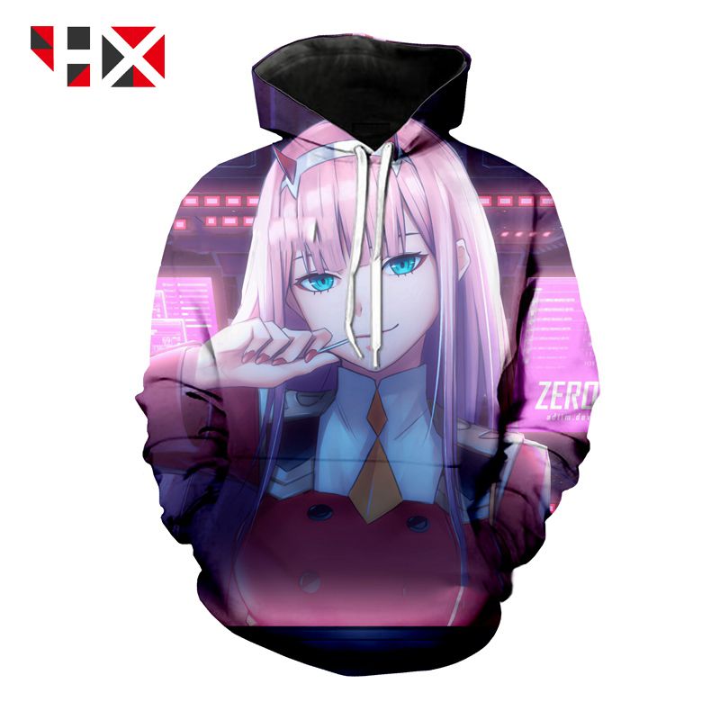 zero two with moletom com capuz
