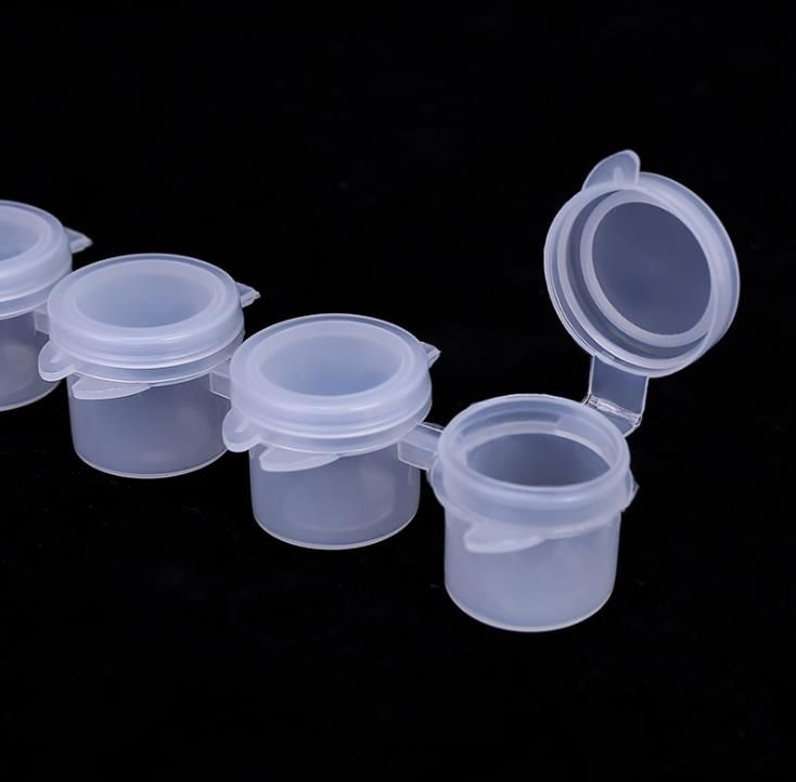 50Pcs 25/30/40ml Plastic Takeaway Sauce Cup Containers Food Box With Hinged  Lids Pigment Paint Box Palette Disposable Box