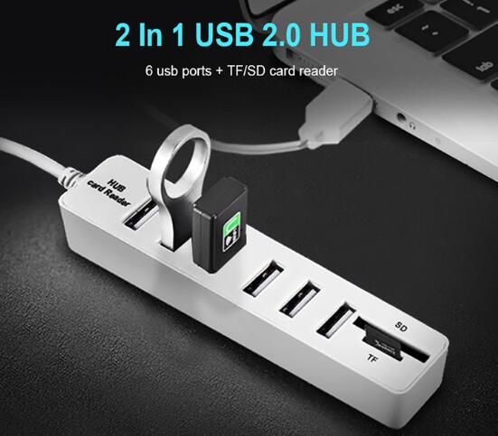 6ports hub2.0x الأبيض