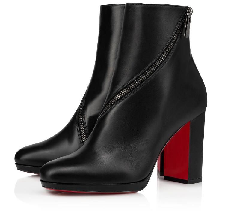 red wide width booties