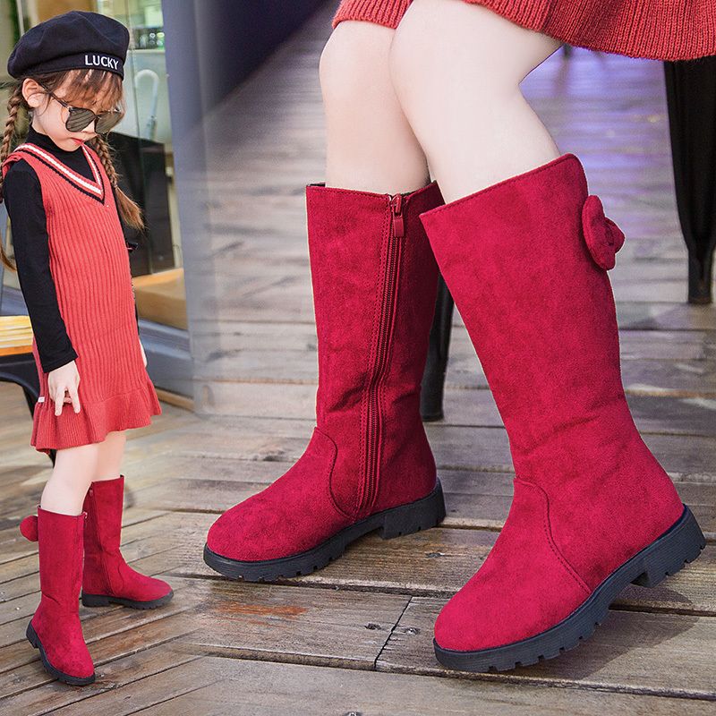 Knie hoge boog kinderen meisje winter schoenen snowboots kind waterdichte  schoenen meisjes mode lange laarzen 3