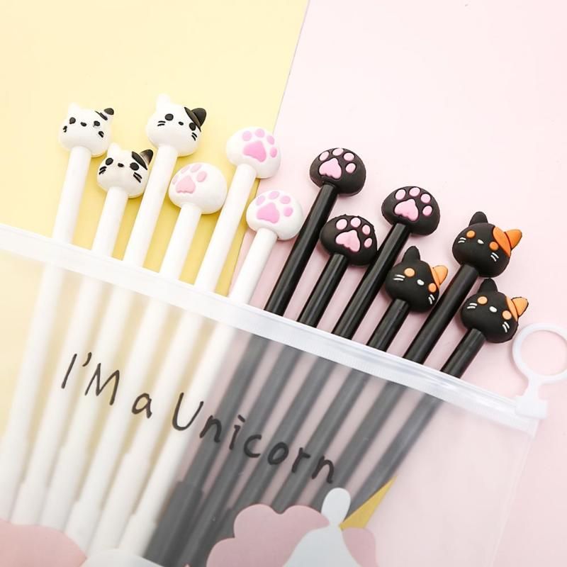 Gel Pens 12Pcspack Cartoon Cute Cat Kawaii Novelty Blue Ink Stationary Fancy Fun Cool Stationery Pencil Gel Pens 12Pcspack Cartoon Cute Cat Kawaii Novelty Blue Ink Stationary Fancy Fun Cool Stationery Pencil