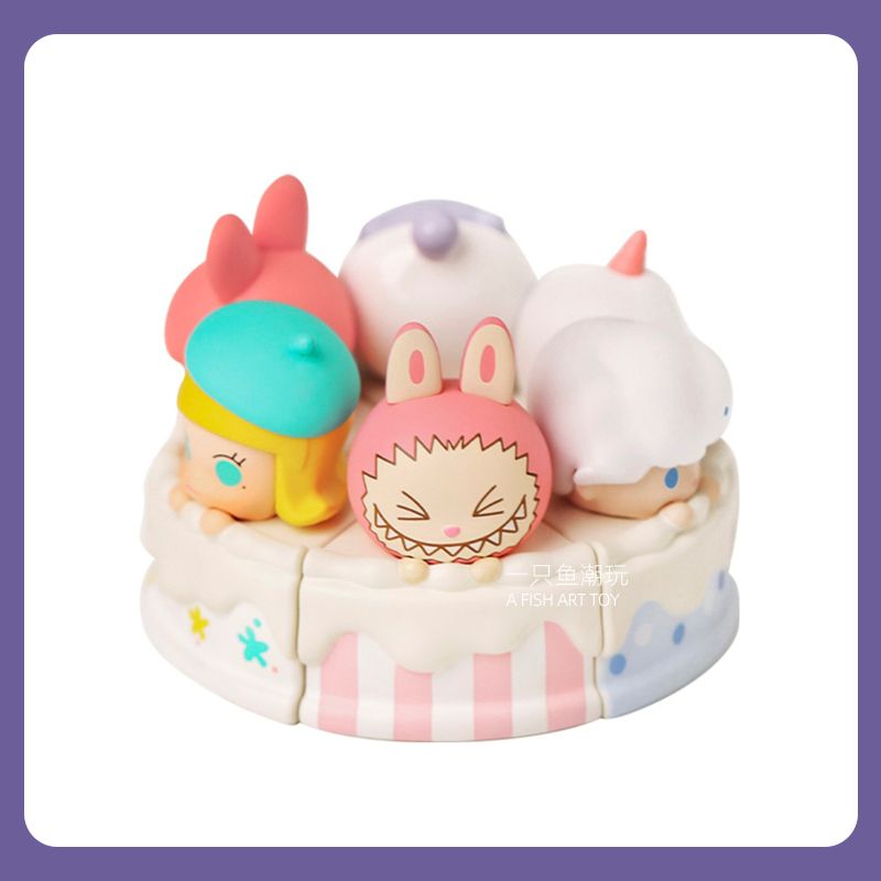 Original Pop Mart Mini Cut Corner Cake Series Blind Box Toys Model Confirm  Style Cute Anime Figure Gift Surprise Box