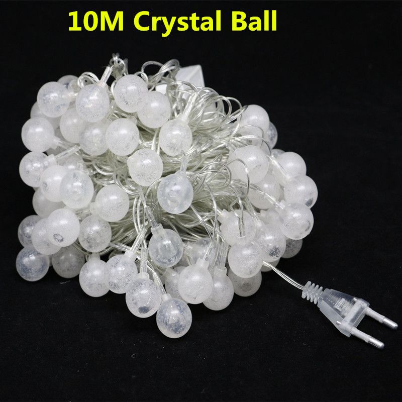 10m Crystal Ball-Warm White-AC220V EU PL