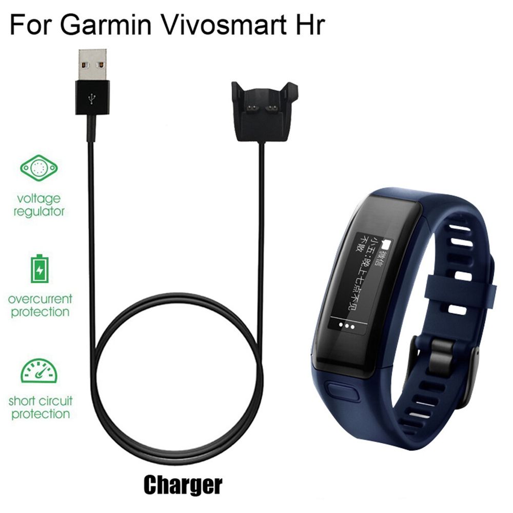 2020 USB Charging Cable Charger For Garmin Vivosmart HR/HR+/Approach X40 Smart Watch Replacement