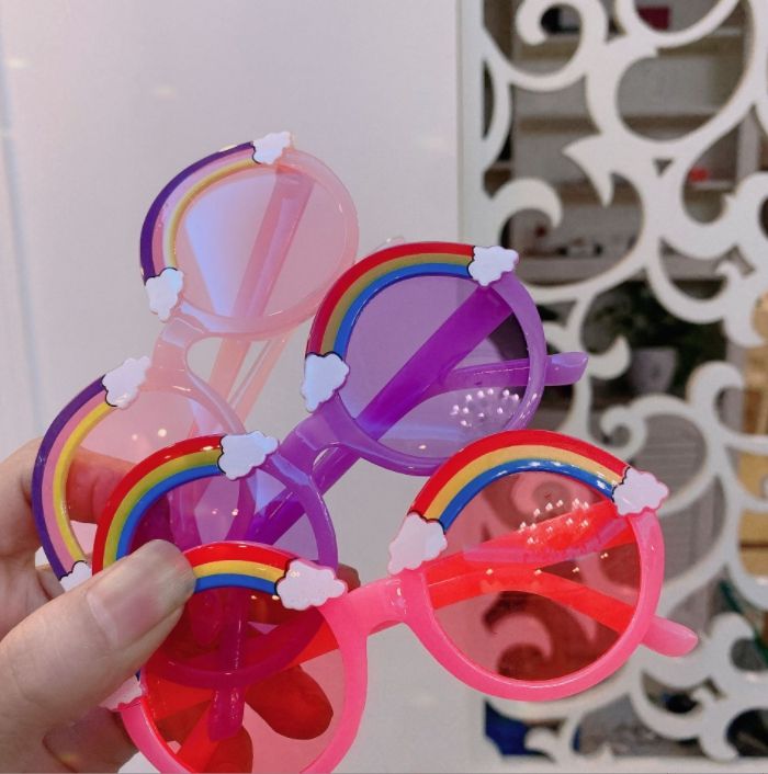 Wholesale Kids Rainbow Sunglasses Boy Girl Baby Square Sun Glasses