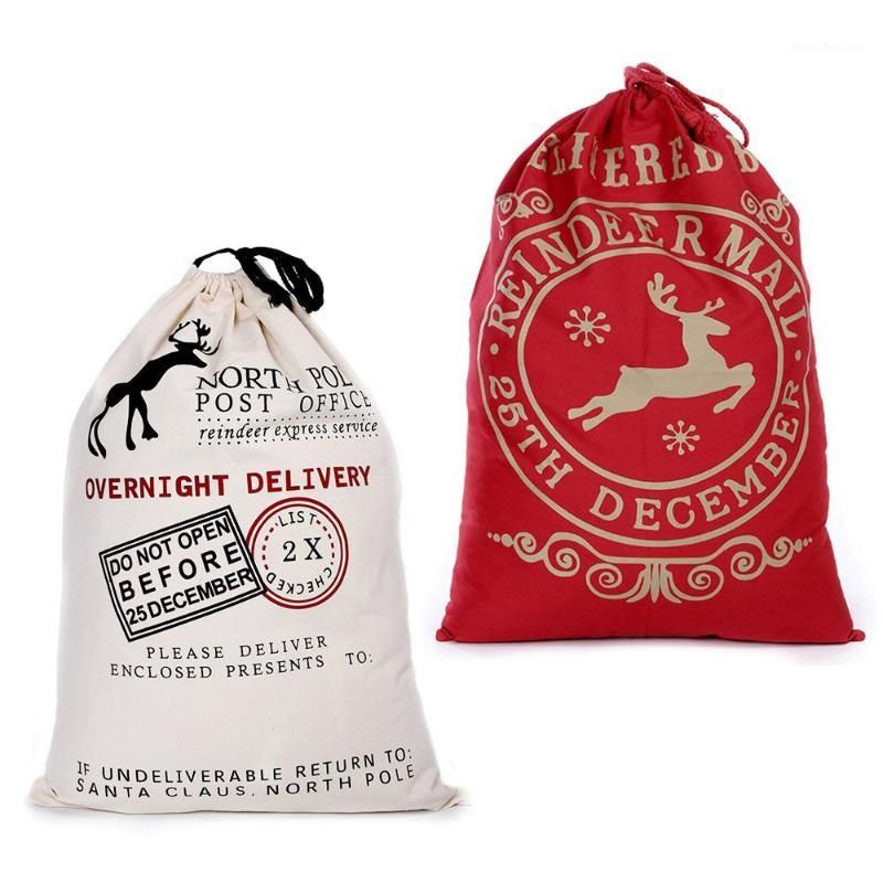 Christmas Santa Large Sack Vintage Hessian Stocking Gift Presents Bag Xmas NEW 