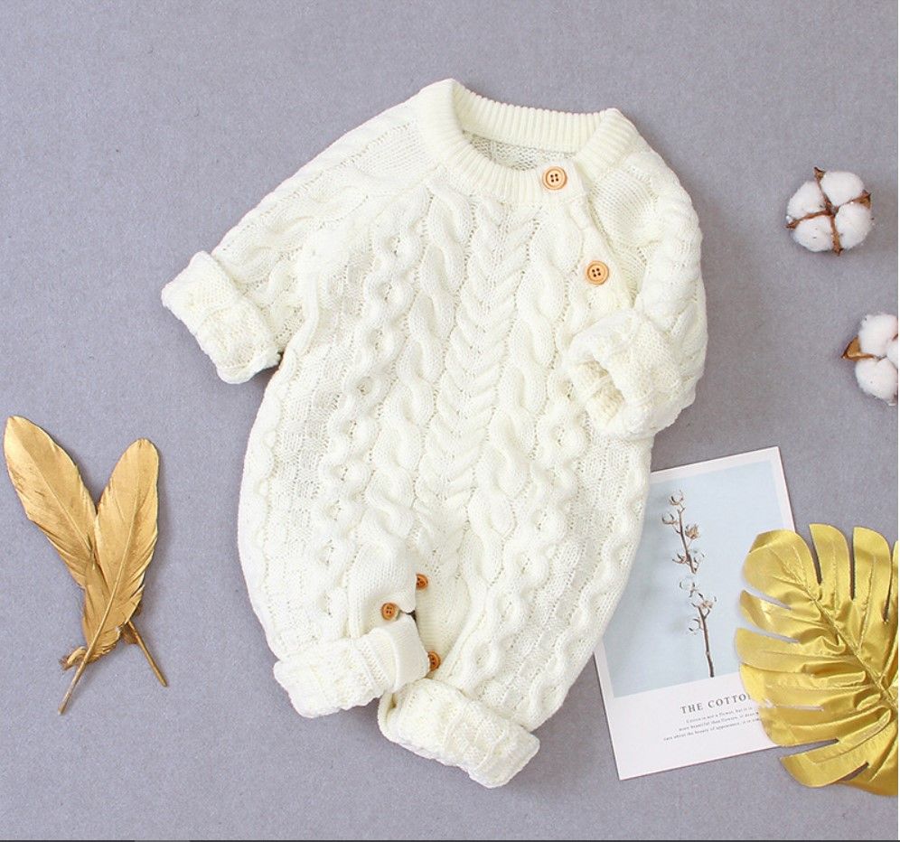 2021 Infant Clothing Autumn Winter Baby Romper Children Knitted