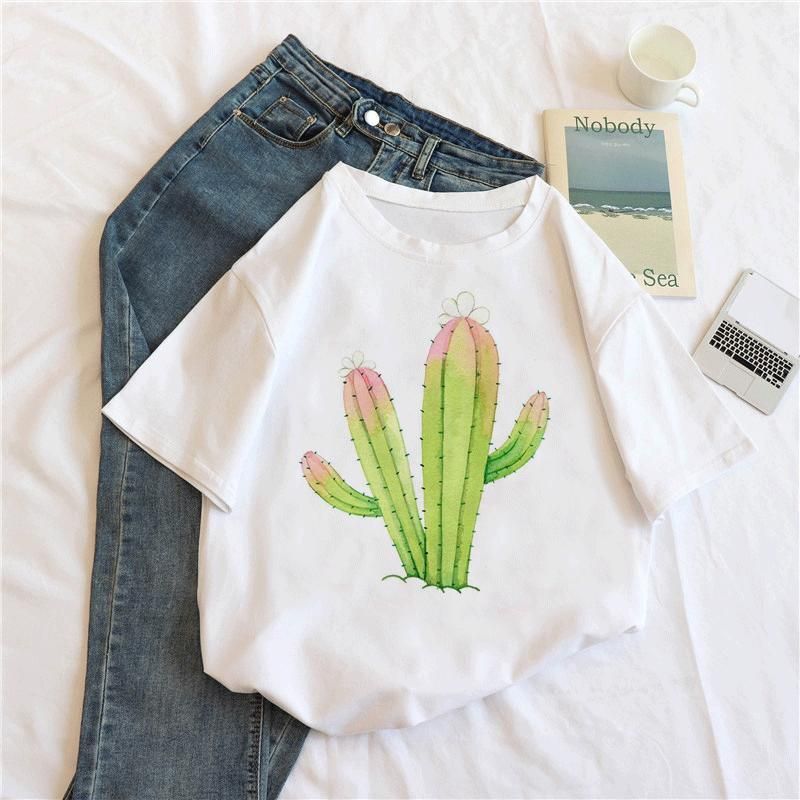 de mujer camisas Tallas grandes Moda Femenino Primavera Verano Mujeres gasa Dibujos animados