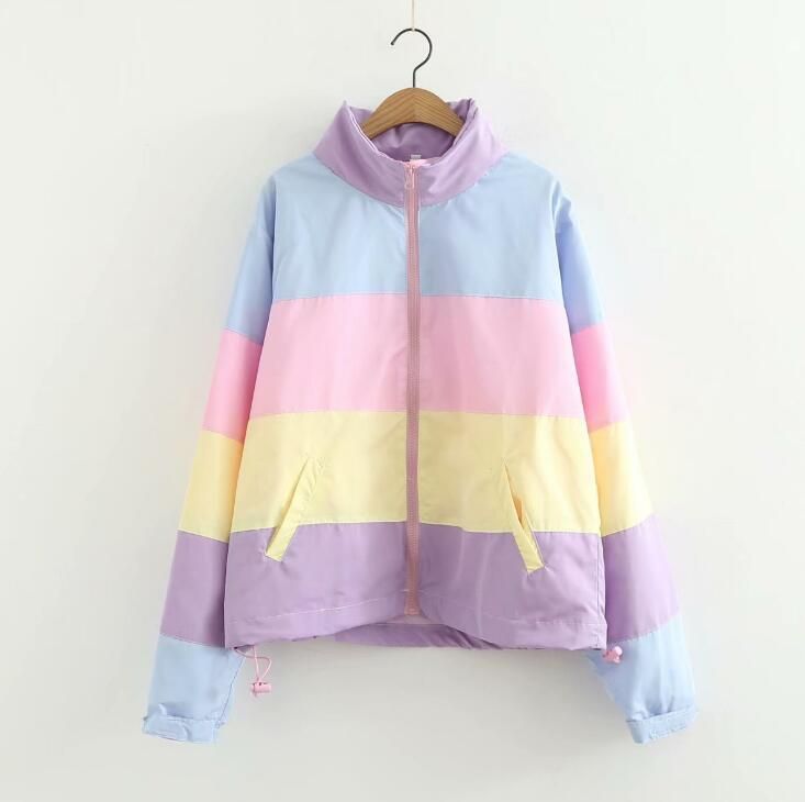 Manteau d'automne arc-en-ciel