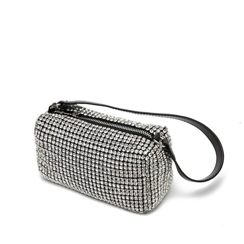 Women Handbag Small Bling Bling Shoulder Bag Lady Mini Cute Solid Color GlossyGX 