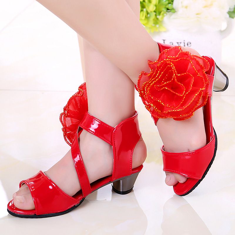 Kids Summer Wedges Little Girls Shoes Big Children Flowers Princess High Heel Sandals 3 4 5 6 7 8 9 10 11 12 Year From Marketplace6 23 42 Dhgate Com