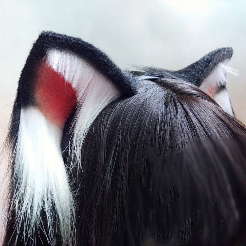 Piel realista orejas de gato para diadema hecha a mano Anime Neko 3 colores  Cosplay adorable