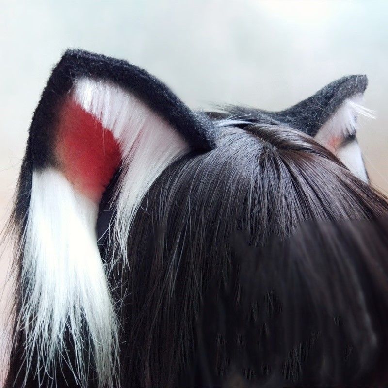 Piel realista orejas de gato para diadema hecha a mano Anime Neko 3 colores Cosplay adorable Piel realista orejas de gato para diadema hecha a mano Anime Neko 3 colores Cosplay adorable
