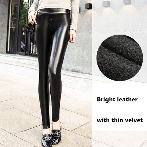 Bright leather with thin velvet