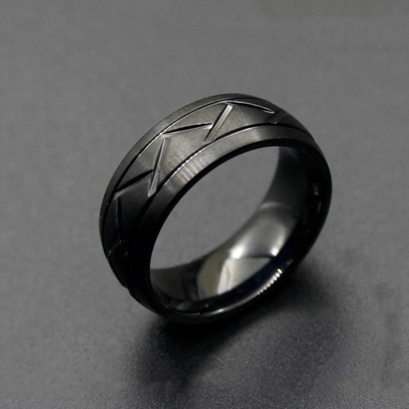 SEniutarm Engagement Love Rings Wedding Bands 8MM Fashion Unisex Dual Color Thin Line-Inside Brushed Band Finger Ring Jewelry for Women//Girl Finger Rings DIY Jewelry Gifts