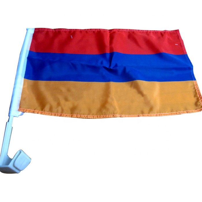 12x18inch автомобилей боковое окно Флаг Страна, Арменянского Флаг, 30x45cm с 43см Пластиковые поляками, перевозка груза падения поддержки