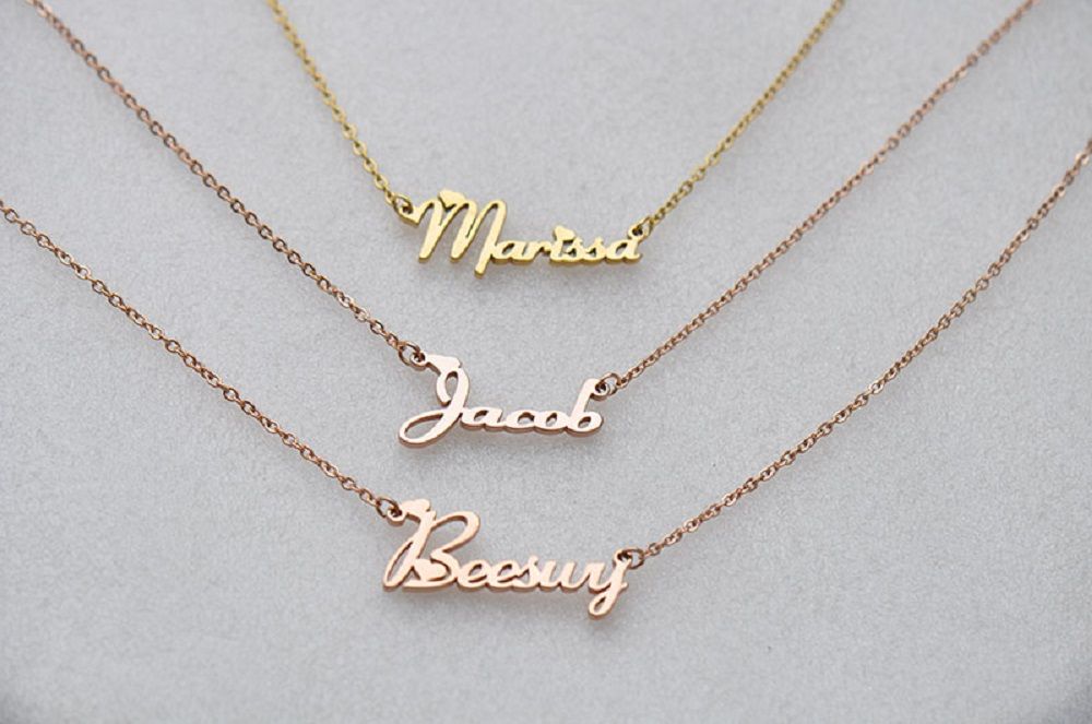 Tanisha Name Necklace Custom Nameplate 
