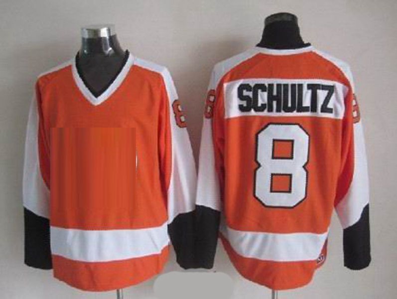 Vintage Mens Hockey Jerseys 16 Bobby Clarke 1 Bernie Parent 8 Dave Schultz  7 Bill Barber 27 Ron Hextall 88 Eric Lindros 26 Brian Propp Black White  Orange Stitched Jersey From Redtradesport, $24.87