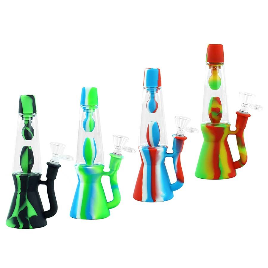 2021 Lava Hand Held Hookah Silicone Bong Dab Rig Glass Rig With