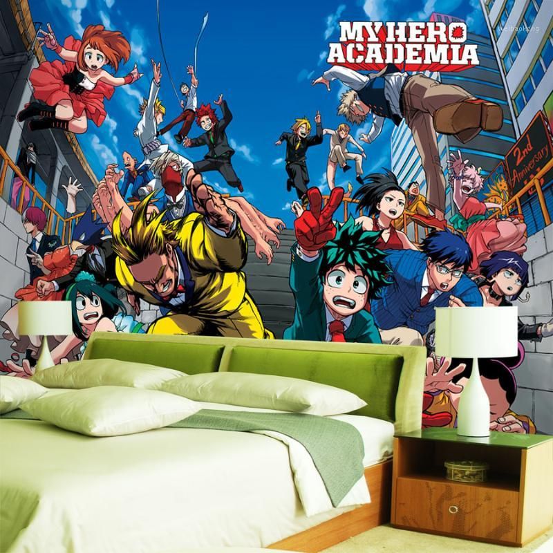 Fondos de pantalla My Hero Academia Wallpaper Japonés Anime 3D Papel de Pared Niños Dormitorio Mural Fondos de pantalla My Hero Academia Wallpaper Japonés Anime 3D Papel de Pared Niños Dormitorio Mural