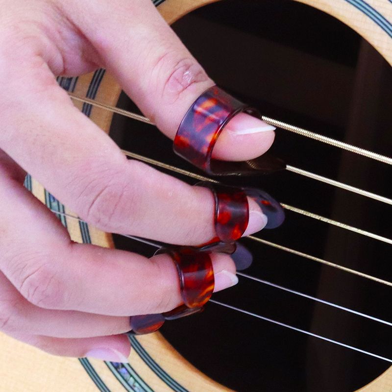 4pcs Thumb Picks Finger Picks Thumbpicks Guitar Thumb Finger Picks For