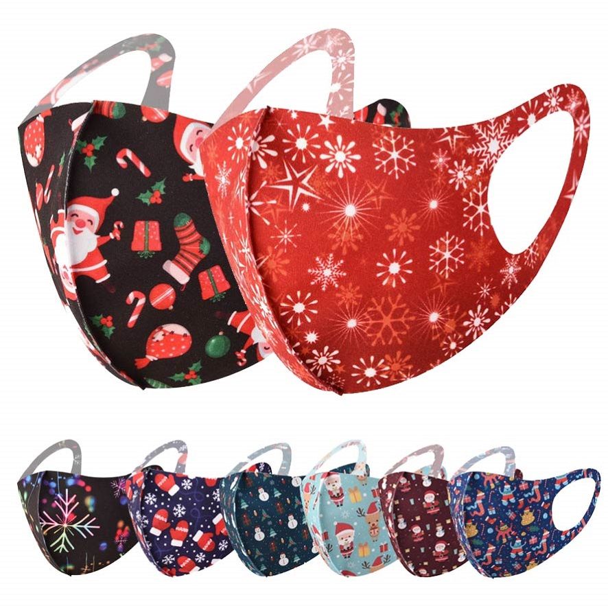 2020 Designer Mask Christmas Masks Santa Gift Face Mask 3D Kids