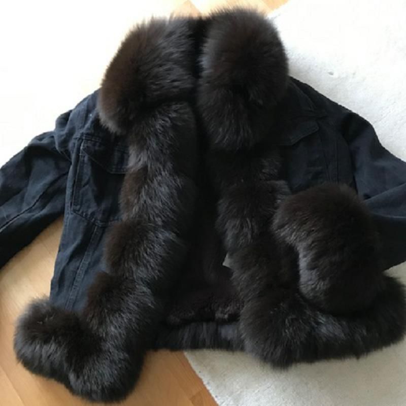 Rabbit Fur Lining-Bust 90cm7