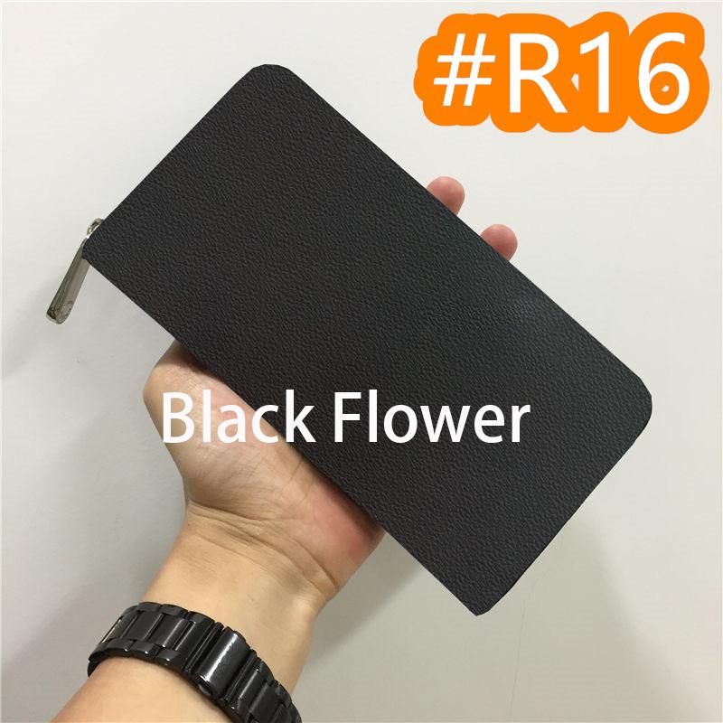 #R16 Black Flower Zipper