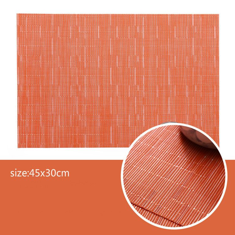 HomeSense PVC Bamboo Grain Placemats Non Slip Dining Table Mats For