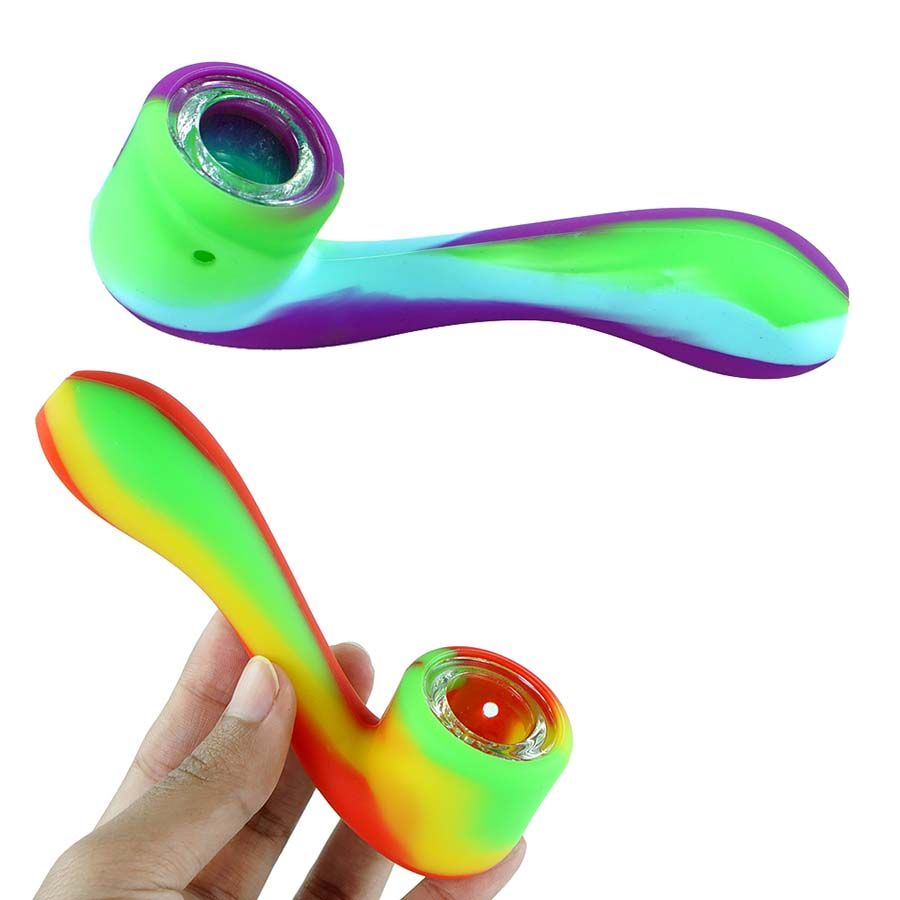 Watering Can Portable Silicone Water Pipe Hookah Tobacco Pipe Rig Spoon Tool