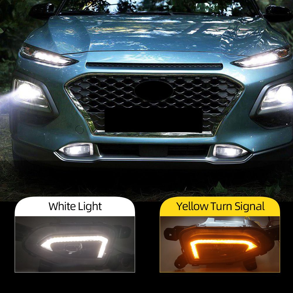 Fog Lamp For Hyundai Kona 2017 2018 2019 2020 Yellow Turn Signal