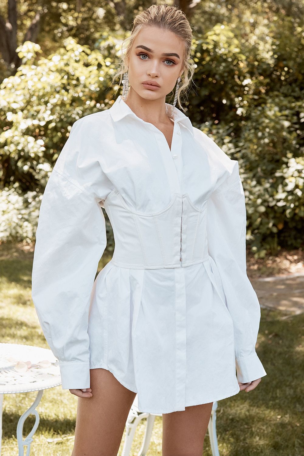 Compra Casa Blanca Negro Algodón Underbust Blanca Ceñida La Cintura Camisa  Mini Vestido De Señora Dress + Cintura 2 Piezas SetA1111 Barato | Entrega  Rápida Y Calidad | Es.Dhgate