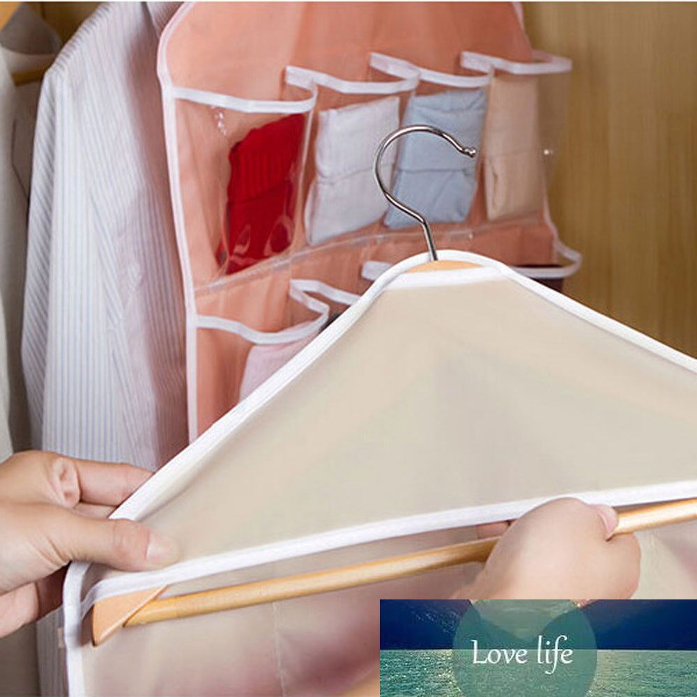 16 Pockets Clear Hanging Bag Socks Bra Underwear Rack Hanger Storage Organizer 16 Pockets Clear Hanging Bag Socks Bra Underwear Rack Hanger Storage Organizer