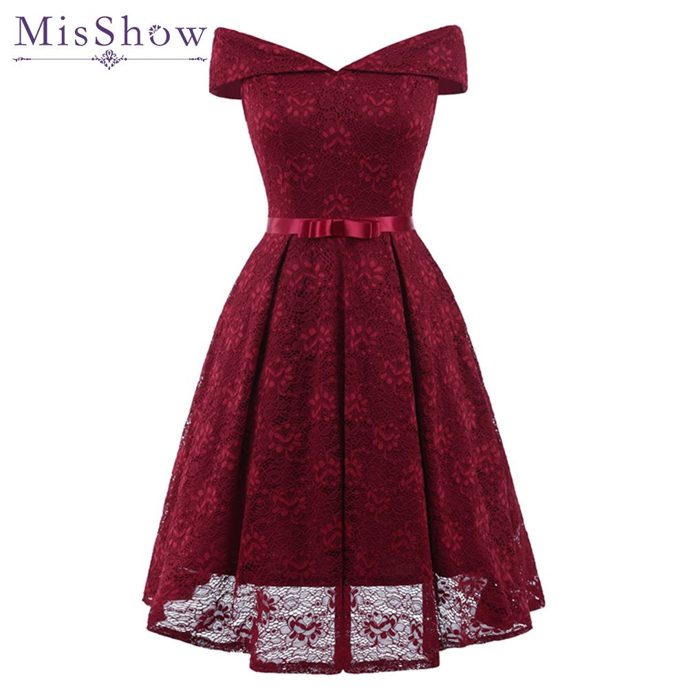 New Sexy Short Evening Dress Lace Wine Red Pink A-line Party Formal Dress  Homecoming Graduation