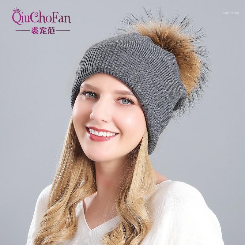 Winter Women Real Fur Pom Pom Hats Knitted Thick Warm Lined Beanies Hat Lady Fashion Bobble Ski Caps1 Uk 21 From Yanshifang Gbp 16 05 Dhgate Uk