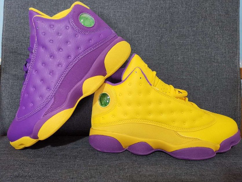 purple and yellow 13s