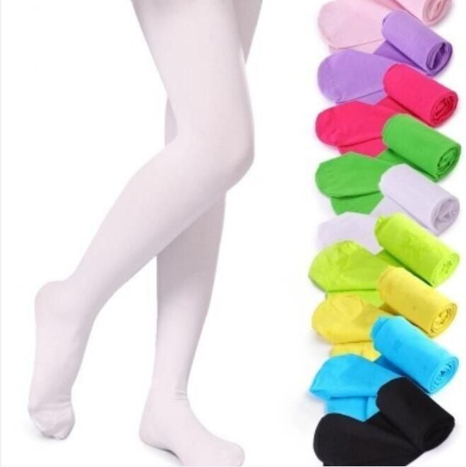 19 colores niñas Pantyhose de baile calcetines del color del Los niños