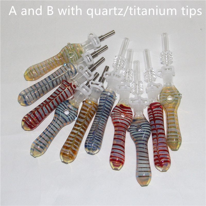 A and B with quartz/titanium tips mix